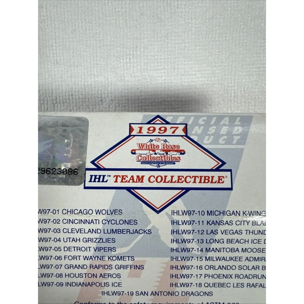 1997 White Rose IHL Houston Aeros Zamboni Die-Cast Limited Edition Vintage